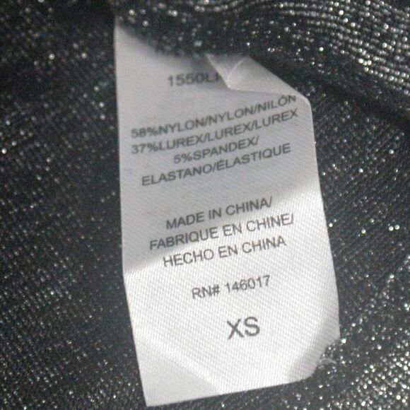 n:philanthropy Delia Metallic Cut Out Top in Black and Silver Size XS New - Picture 7 of 7